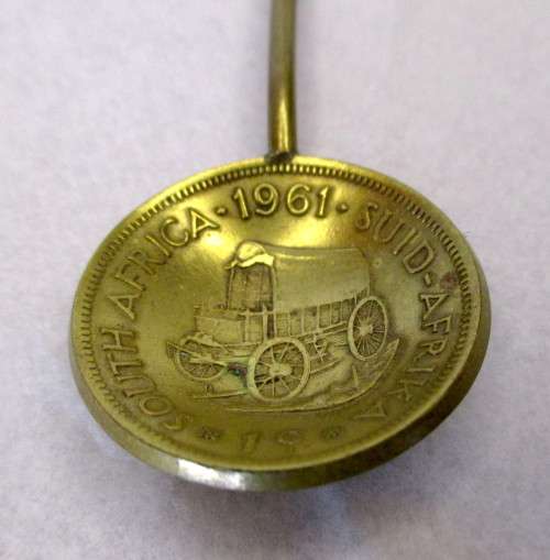 Very Unique South Africa One Cent Sugar Spoon