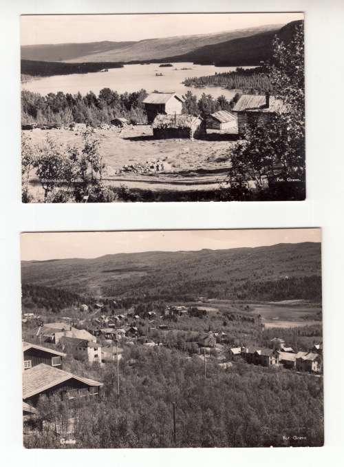 Two Vintage Photo Postcards, GEILO Norway. Unused.