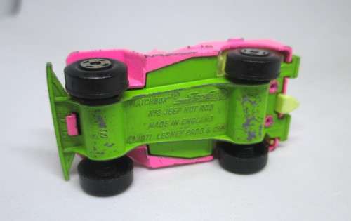 1971 Matchbox Lesney Superfast No 2 Jeep Hot Rod Pink England