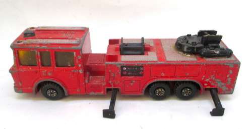 1979 Matchbox Super Kings K-39 Snorkel Fire Engine. Scale 1:50 Well Payed. Ladder Missing.