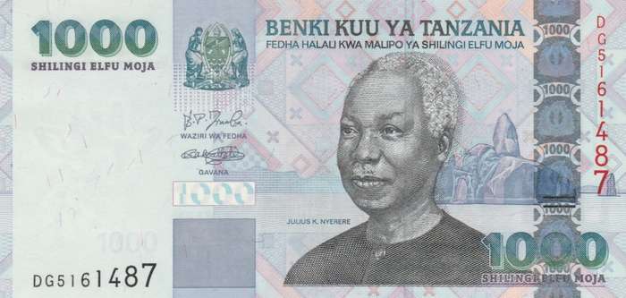 1000 Shilingi TANZANIA 2003. UNC As per scan