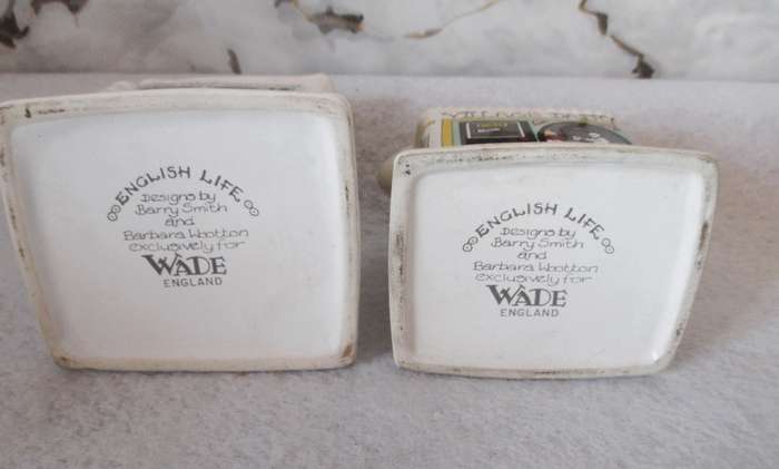Wade England English Life Sweet Shop Sugar Bowl & Village Dairy Cream Pitcher. See Photo for scale.