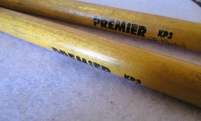 Premier Jim Kilpatrick KP3 pipe band snare drum wooden sticks