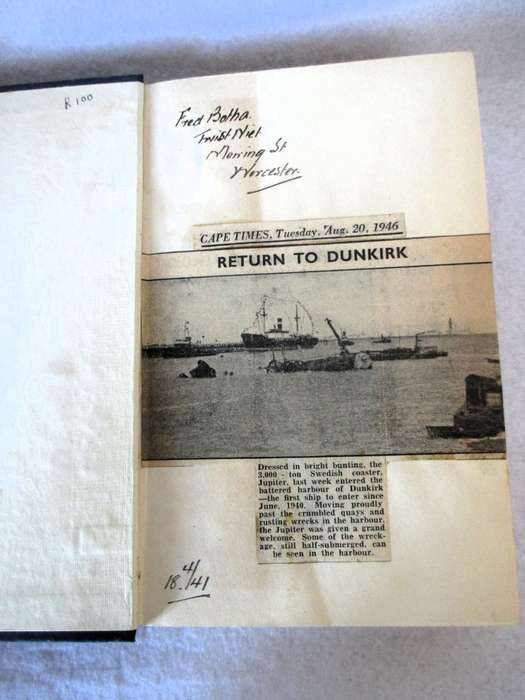 THE EPIC OF DUNKIRK Hard, Dust Cover torn, 1940. by Edward Keble Chatterton. As per photo.
