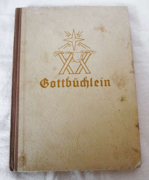 AMAZING GERMAN COLOR ILLUSTRATED RELIGIOUS BOOK GOTTBUCHLEIN 1951 MUNCHEN, 145p
