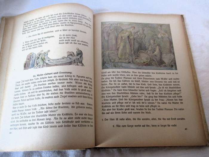 AMAZING GERMAN COLOR ILLUSTRATED RELIGIOUS BOOK GOTTBUCHLEIN 1951 MUNCHEN, 145p