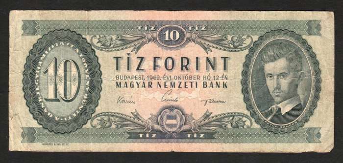 10 Forint HUNGARY 1960 Bank note.