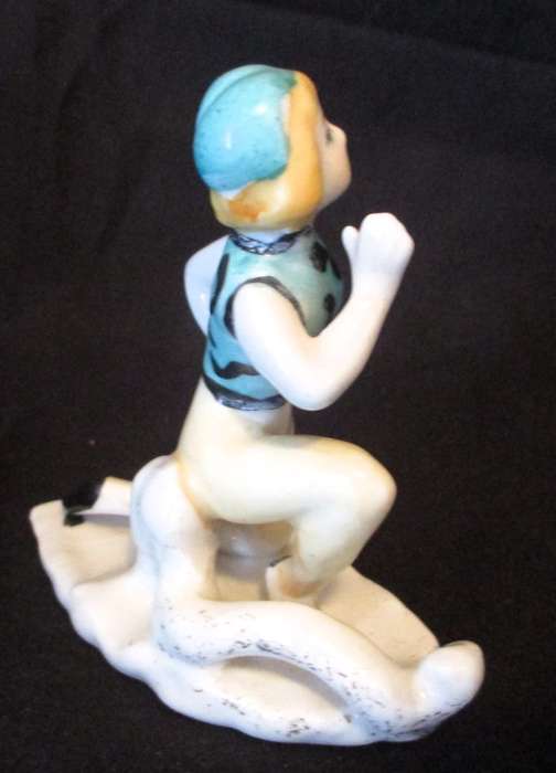 SALE R25 -Vintage small Boy Porcelain Figurine. Numbered