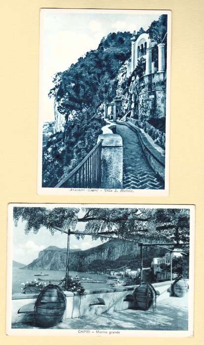 Vintage Postcard. 1930`s Capri Napoli, Italy Photo Postcards.