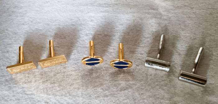 Lot of Vintage Shell cuff links and other memorabilia. As per photo.