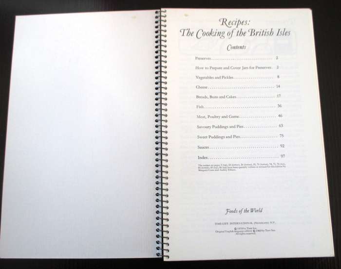 The Cooking of the British Isles Book by Adrian Bailey 1970, Foods of the World. p104