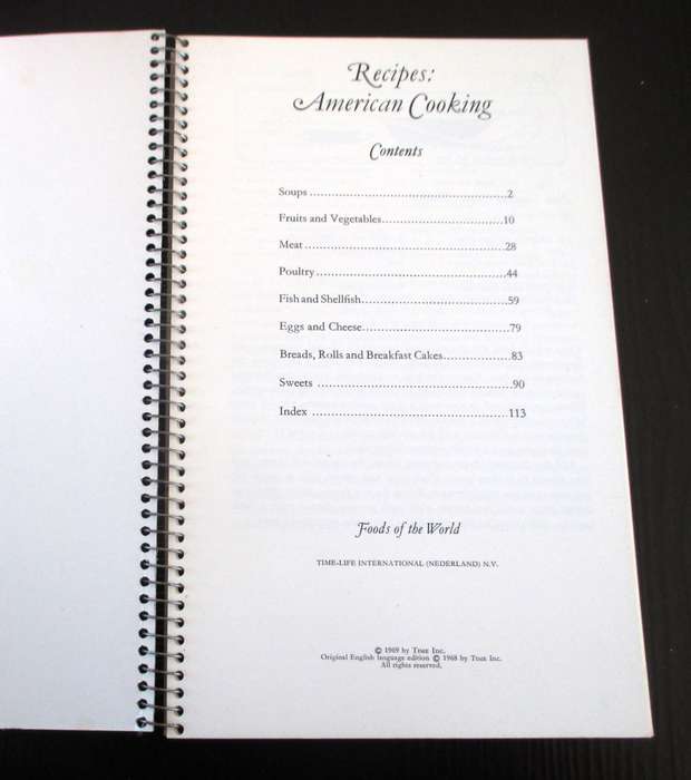 Recipes, American cooking : Southern style Book by Time-Life Books 1969, Foods of the World. p128