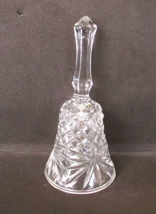 Cut Glass Bell 135mm high. Spotless.
