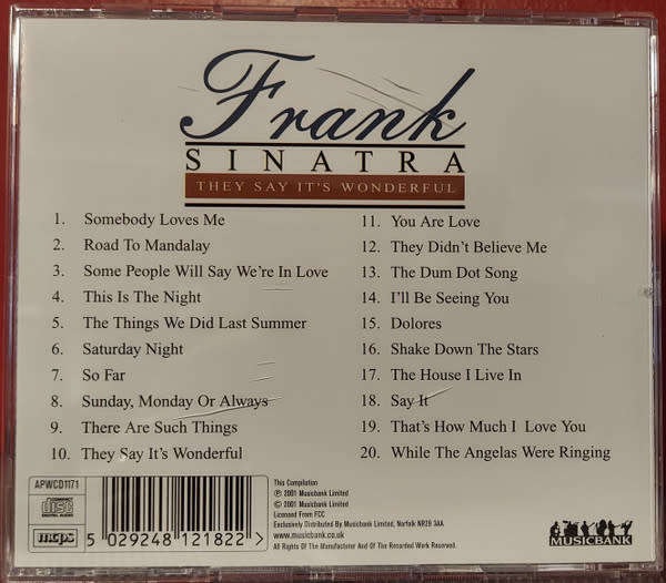 Frank Sinatra - They Say It`s Wonderful (CD)