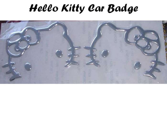 2 X Cute Hello Kitty Style Decoration Sticker for your car or any flat surface!