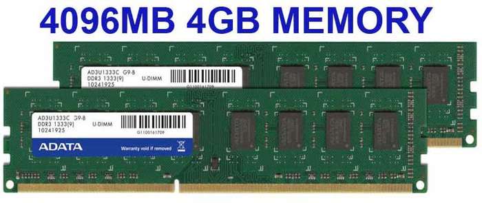 ADATA 4096 MB ***4GB*** DDR3 1333MHz DESKTOP MEMORY MODULE (BRAND NEW)