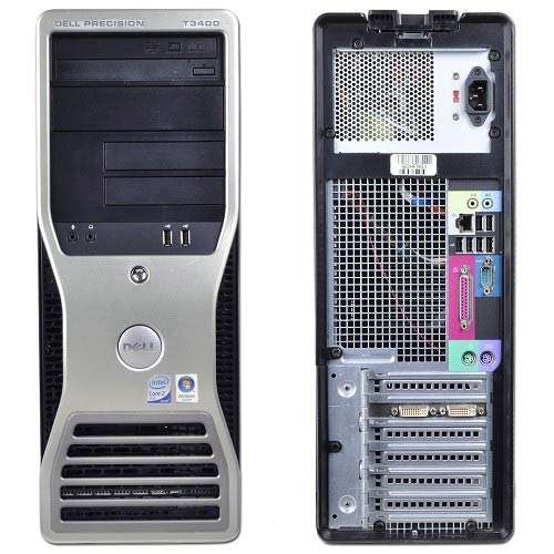 DELL PRECISION T3400 CORE 2 QUAD 2.40GHz, 4GB RAM, 250GB HD, DVD-RW, LICENSED WIN VISTA BUS ETC