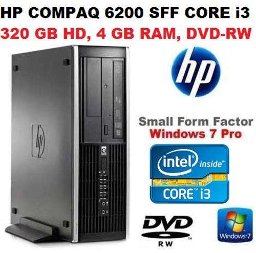HP COMPAQ DESKTOP PC CORE i3 3.30GHz, 4GB RAM, 320GB HD, DVD-RW, LICENSED WIN 7 PRO ETC