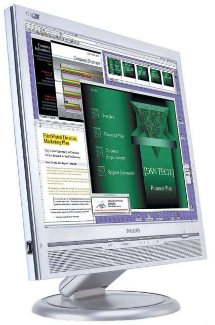 PHILIPS 170B6 STYLISH 17INCH LCD SCREEN WITH SPEAKERS / DVI / VGA / USB PORTS ETC