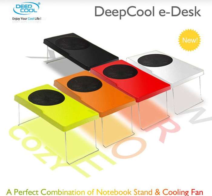 DEEP COOL LAPTOP E-DESK AND COOLING FAN FOR SIZE UPTO 18.4" (BRAND NEW)