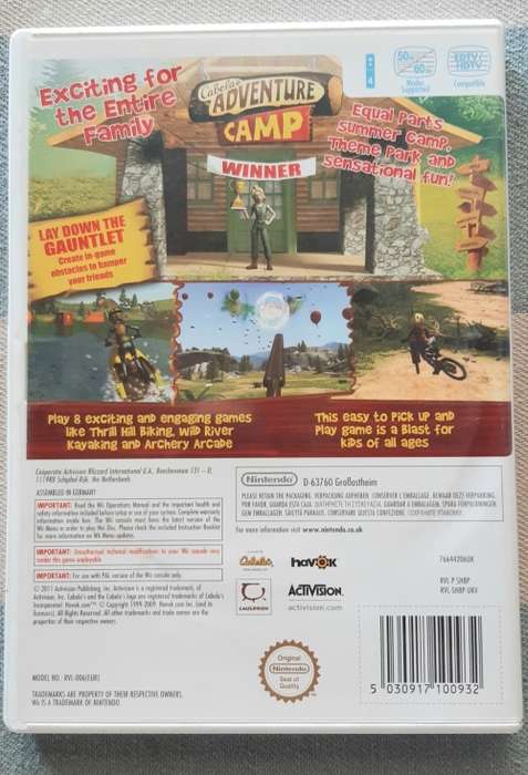 Nintendo Wii Cabelas Adventure Camp
