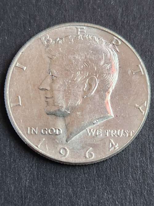 USA Kennedy 1/2 Dollar 1964 Silver - as per photograph per