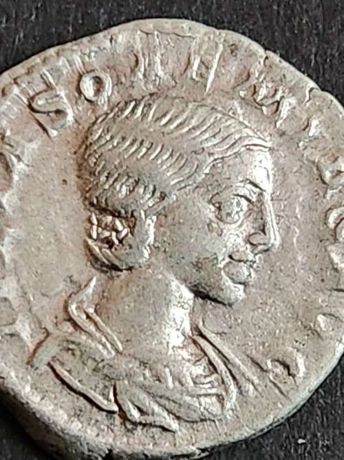 Ancient Roman Silver Coin Julia Soaemias - mother of Emperor Elagabalus - as per photograph
