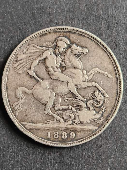 UK 5 Shillings 1889 Silver- as per photograph