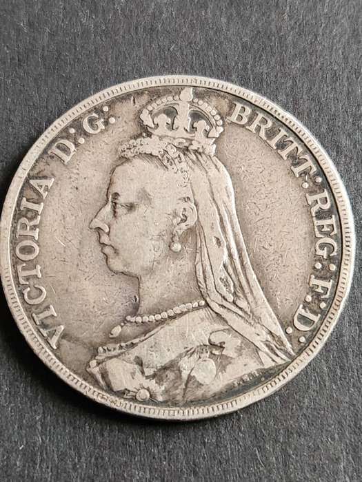 UK 5 Shillings 1889 Silver- as per photograph