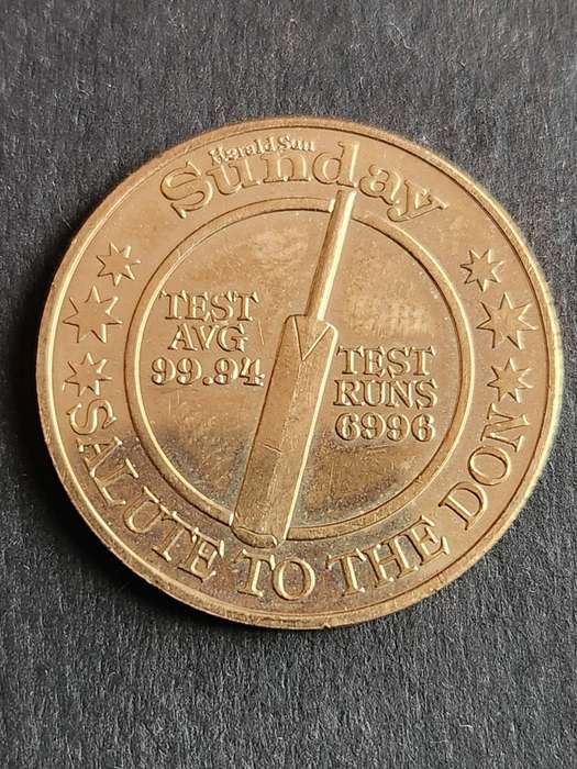 Sir Donald Bradman Commemorative Medal (base metal) - as per photograph