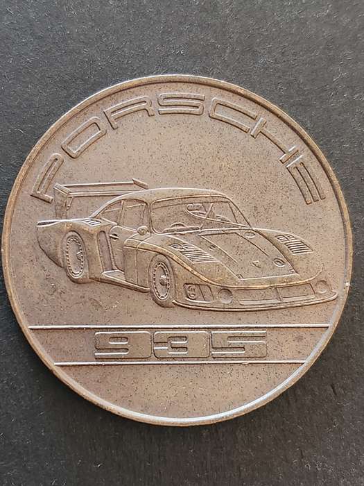 Scarce Bronze Porsche 935 1979 Medallion 38mm x 38mm - as per photograph