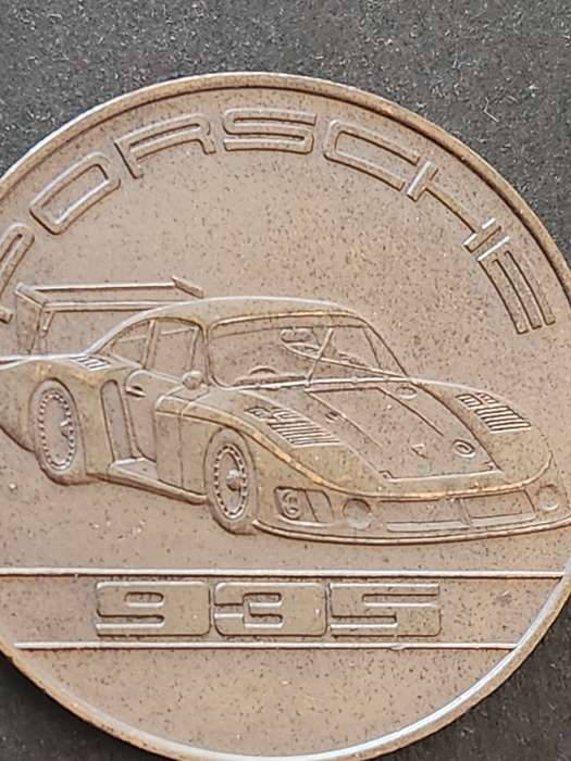 Scarce Bronze Porsche 935 1979 Medallion 38mm x 38mm - as per photograph