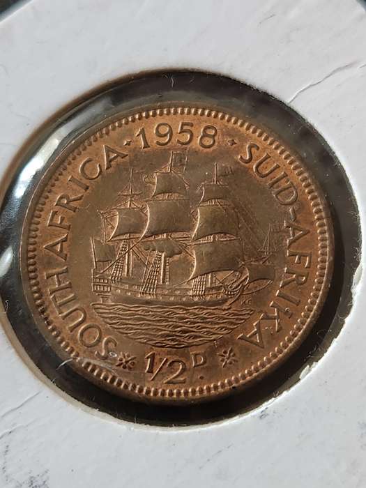 Union 1/2 Penny 1958 EF+/UNC - as per photograph