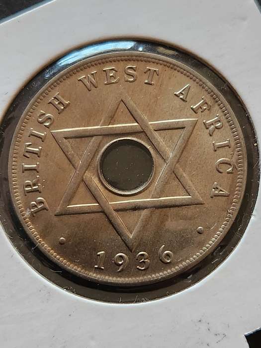 British West Africa One Penny 1936 UNC -as per photograph