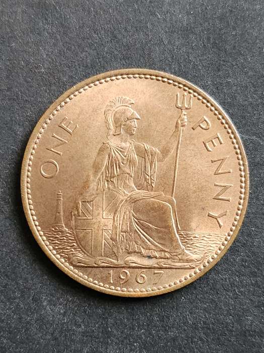 UK Penny 1967 UNC - as per photograph