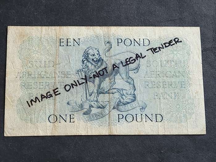 MH de Kock One Pound 7 September 1950 A/E - as per photograph