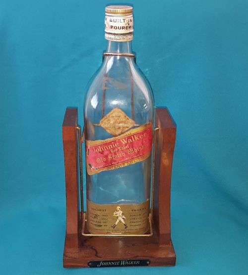 JOHNNIE WALKER (2L) BOTTLE ON WOODEN STAND