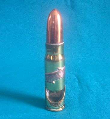 COPPER & BRASS 'RHODESIA' BULLET-SHAPED BOTTLE OPENER