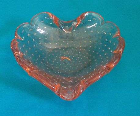 MURANO ASHTRAY WITH CONTROLLED BUBBLES