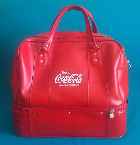 NICE OLD LEATHER TYPE COCA-COLA BAG