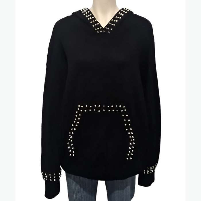 Zara Women's Pullover Hoodie with Studs Size XL
