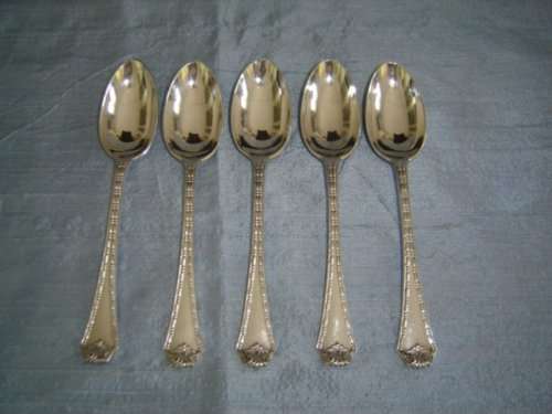 HALLMARKED SILVER SET OF 5 COFFEE SPOONS, LONDON 1921, MAPPIN & WEBB LTD