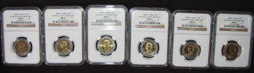 ****NGC GRADED**2008 Mandela R5 Set**MS62 - 67 ## Set includes the scarce MS62##