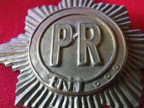 SOUTH AFRICAN POLICE RESERVE ? EARLY BRASS CAP BADGE     (4467)