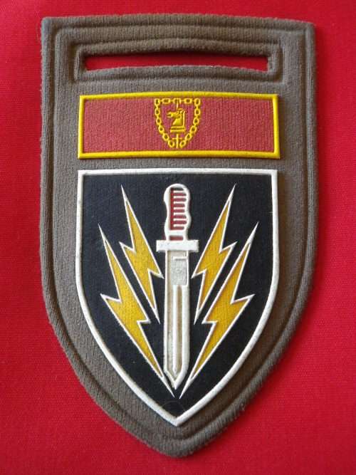 SADF - 61 MECHANISED BRIGADE + ARMY BATTLE SCHOOL COMMAND BAR LH TUPPER FLASH - NO PIN  (70)