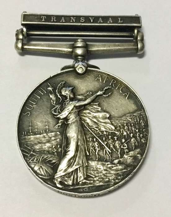 Queens SA Medal with Transvaal clasp to A. Morrison  - Anglo Boer War *2nd Type* Lydenburg M. P.
