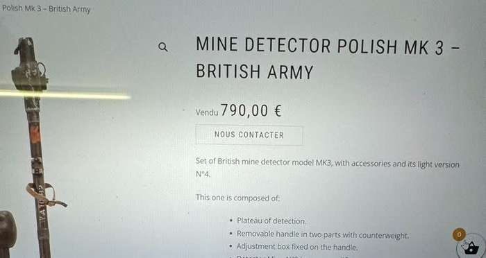 World War Two: Polish MK3 Mine Detector used by the British Army ( Collection in Heidelburg )