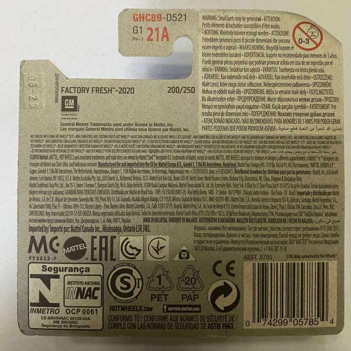 Hotwheels Diecast on Card:2020 Factory Fresh