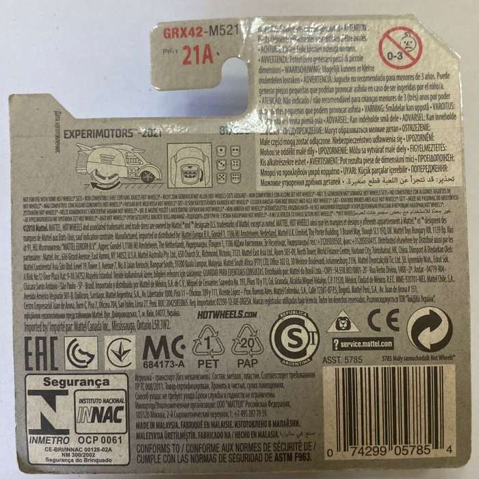 Hotwheels Diecast on Card:2021 Experimotors