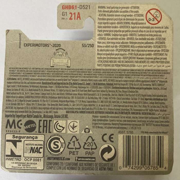Hotwheels Diecast on Card:2020 ExperiMotors